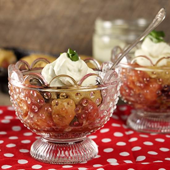 Basil Cherry Cobbler