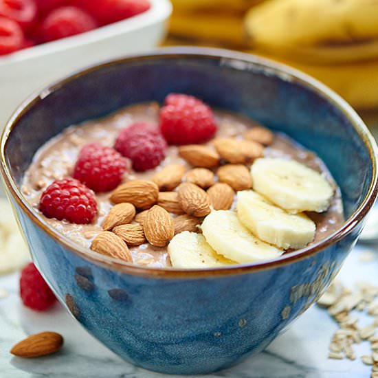 Chocolate PB Jelly Overnight Oats