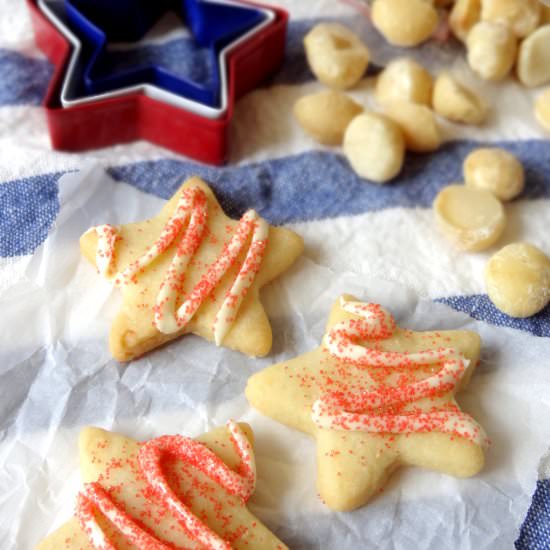 Macadamia Shortbread Cookies