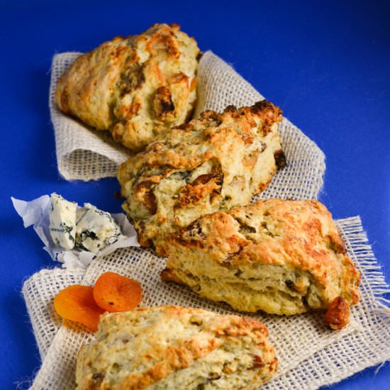 Apricot and Blue Cheese Scones