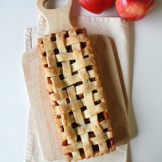 Maple Apple Lattice Shortbread Tart