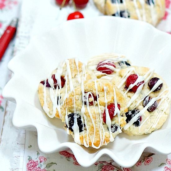 Red, White, and Blue Scones