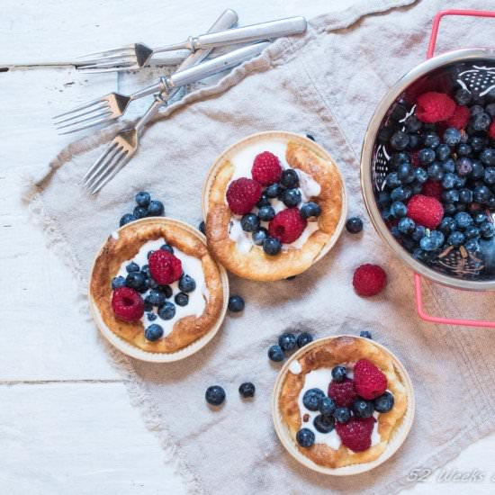 Mini Pancakes w/ Yogurt Dressing