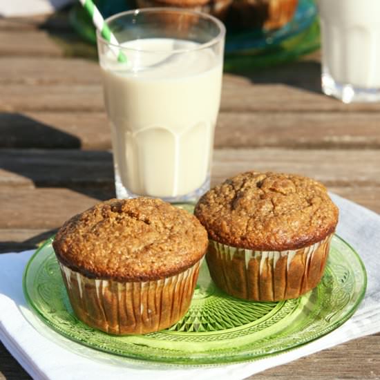 Whole Wheat Banana Muffins