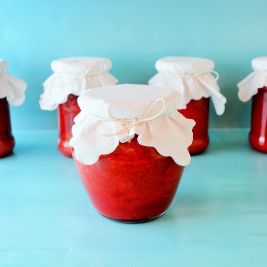 Jam with Strawberry and Rhubarb