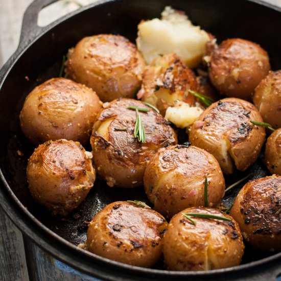 Quick & Easy Smashed Red Potatoes
