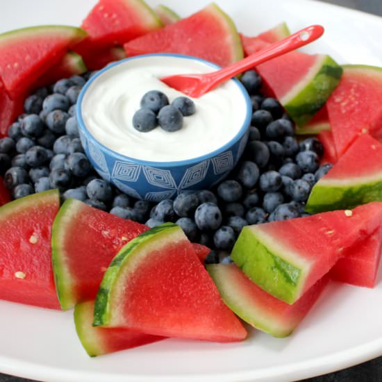Red, White, and Blue Fruit Platter