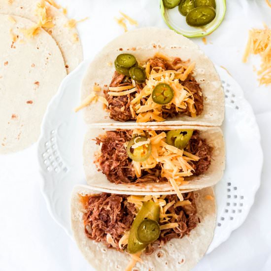 Shredded BBQ Chicken Tacos