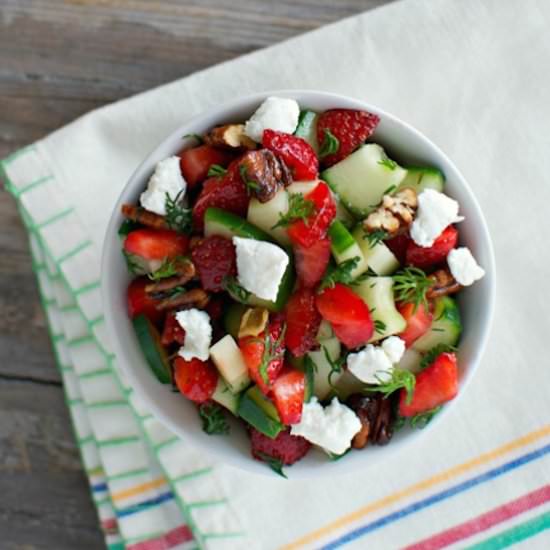 Strawberry Cucumber Salad with Feta