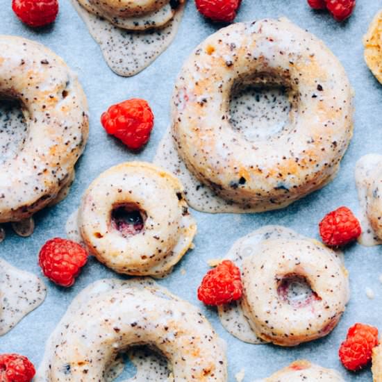 Chocolate Chip Raspberry Doughnuts