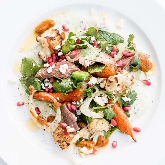 Middle-Eastern Harissa Lamb Salad