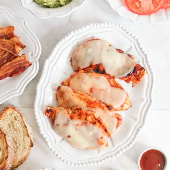 BBQ Chicken Club with Guacamole