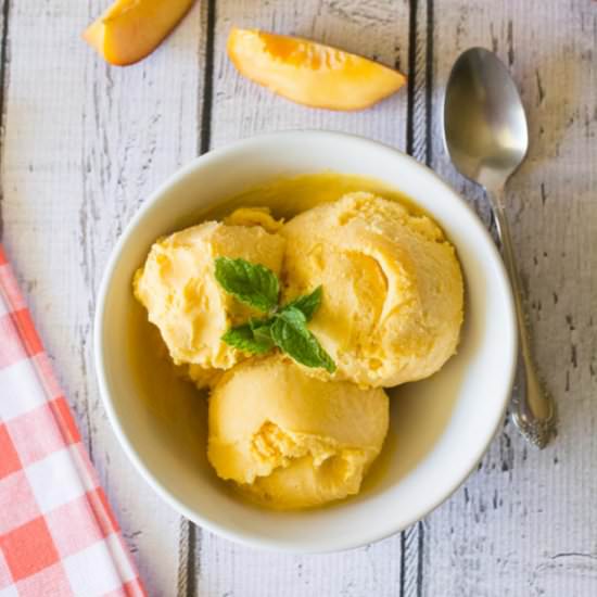 Mango and Peach Ice Cream