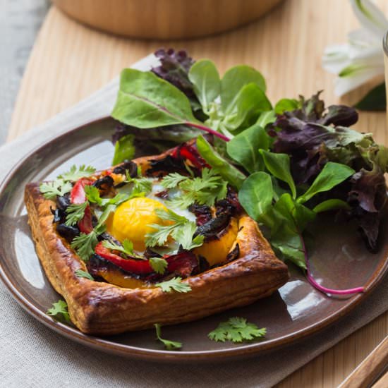 Pepper & Baked Egg Galettes