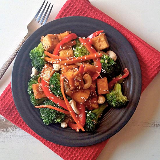 Chilli Ginger Veggie & Tofu Stirfry