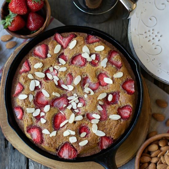 Strawberry Almond Olive Oil Cake