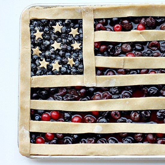 Cherry Blueberry Slab Pie