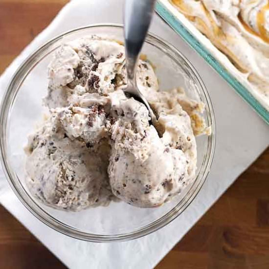 Caramel Brownie No-Churn Ice Cream