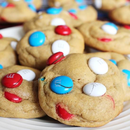 Incredibly Soft M&M Cookies