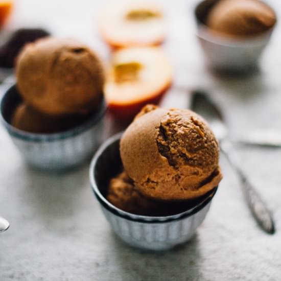 Peach Dulce de Leche Ice Cream