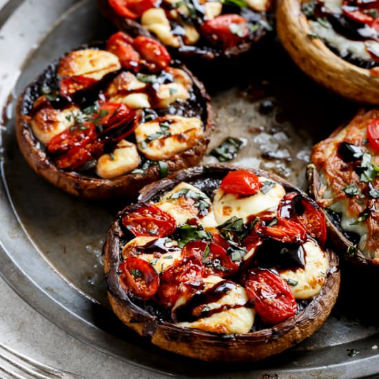 Caprese Garlic Butter Portobellos