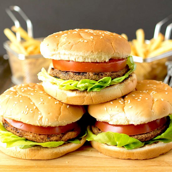 Grilled Avocado Veggie Burgers