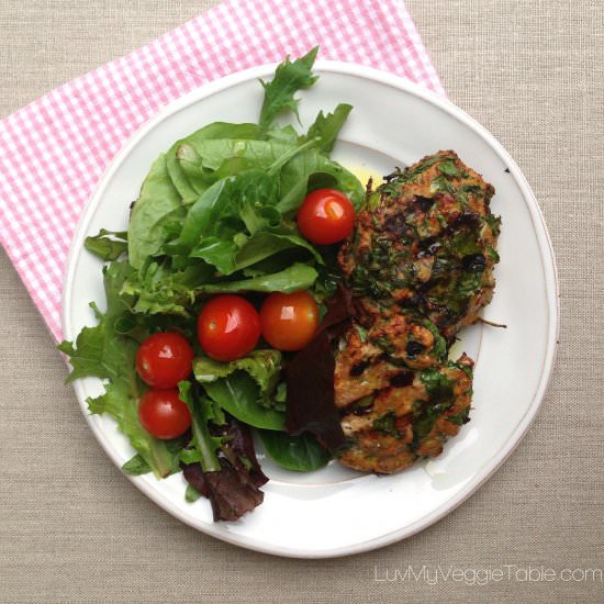 Grilled Turkey & Spinach Burgers