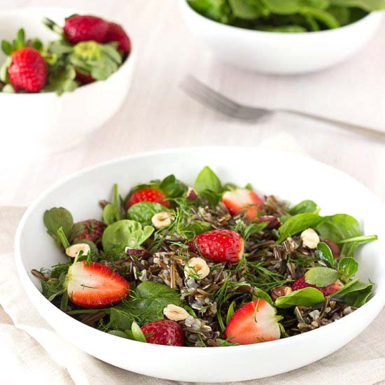 Strawberry + Wild Rice Salad