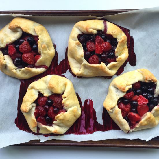 Strawberry Blueberry Rustic Tarts