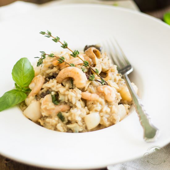 Seafood and Wild Mushroom Risotto