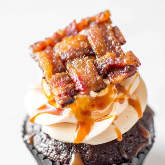 Bacon Chocolate Caramel Cupcake