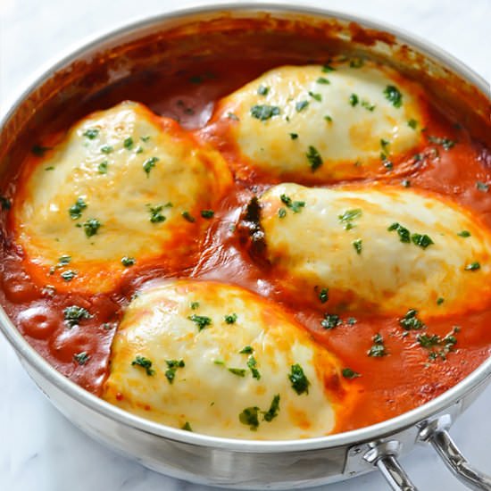 Chicken with Spinach and Mozzarella