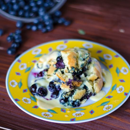 Blueberry Cobbler with Anglaise