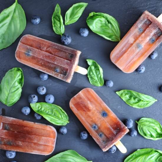 Chianti Blueberry and Basil Icepops