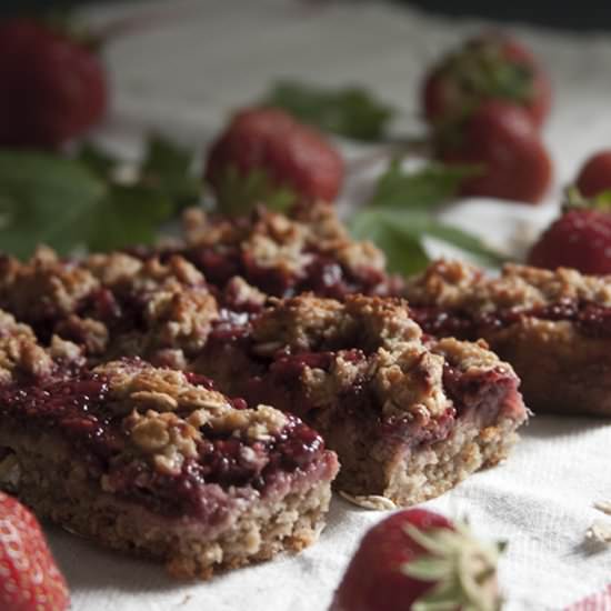 Vegan Strawberry Oat Bars