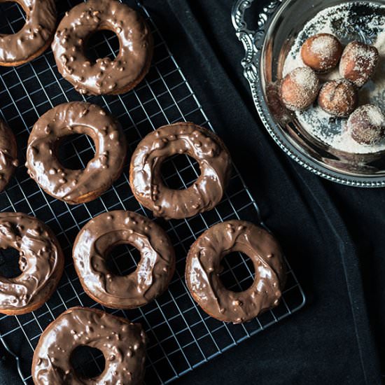 Nutella and Peanut Butter Doughnuts