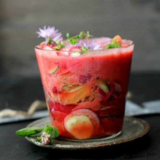 Beet Gazpacho Thai Style