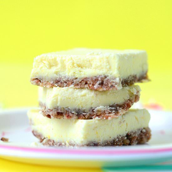 Lemon Bars (Raw, Vegan, Sugar Free)