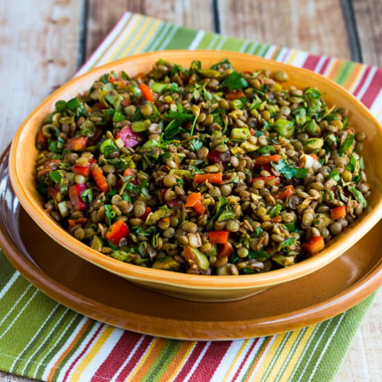 Lentil Salad with Green Olives