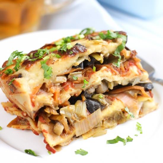 Beery Welsh Rarebit Lasagne