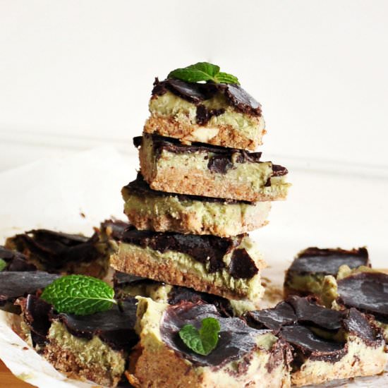 Mint Avocado Ice Cream Squares