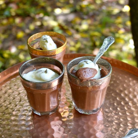 Chocolate Lavender Pots de Creme