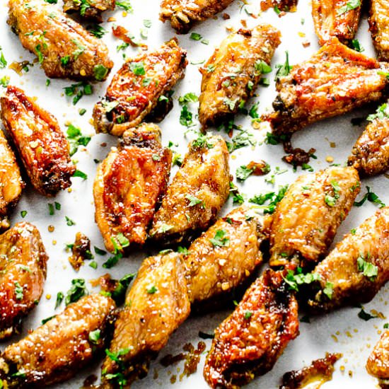 Baked Honey Garlic Chicken Wings