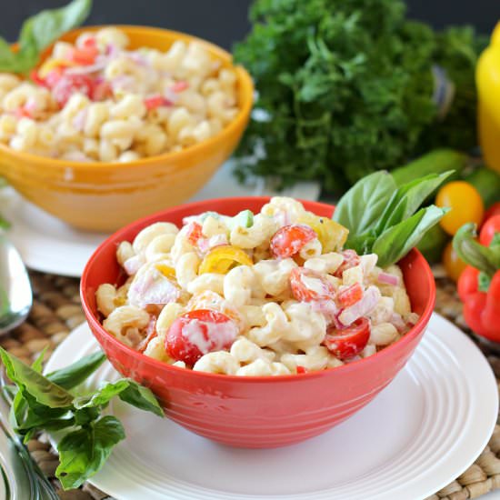 Pasta Salad {Lite & Healthy}