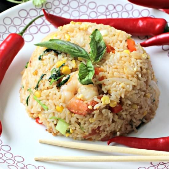 Spicy Thai Fried Rice with Shrimp