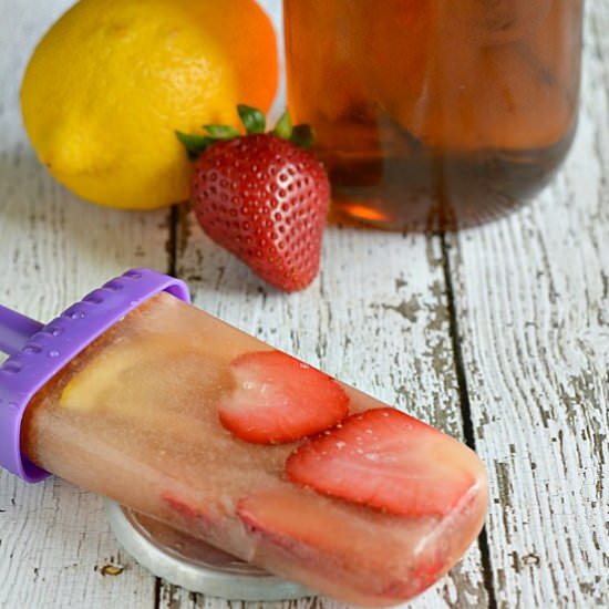 Strawberry Iced Tea Popsicles