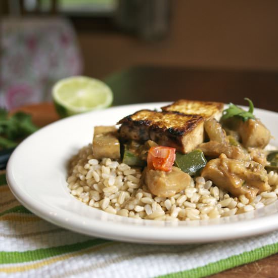 Eggplant & Sweet Pepper Curry