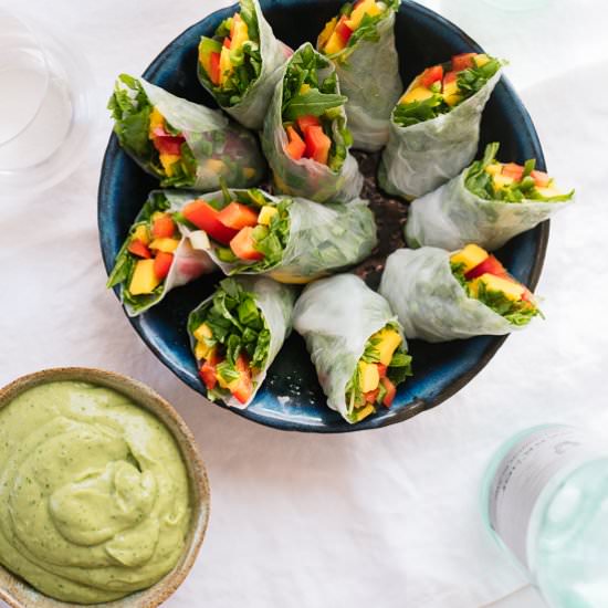 Tropical Mango Spring Rolls