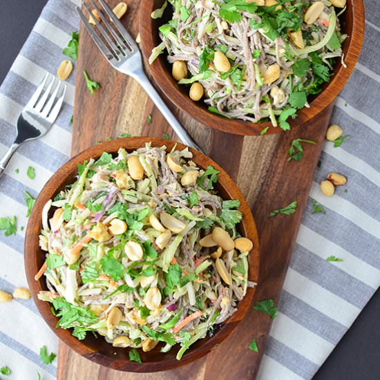 Rainbow Peanut Soba Noodles