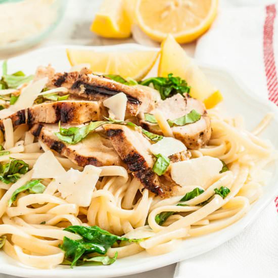 Lemon Basil Chicken Linguine